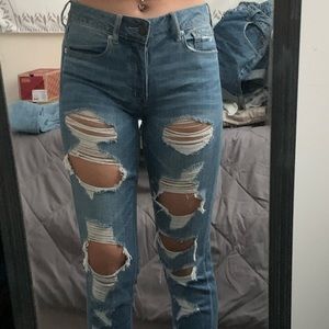 distressed jeans